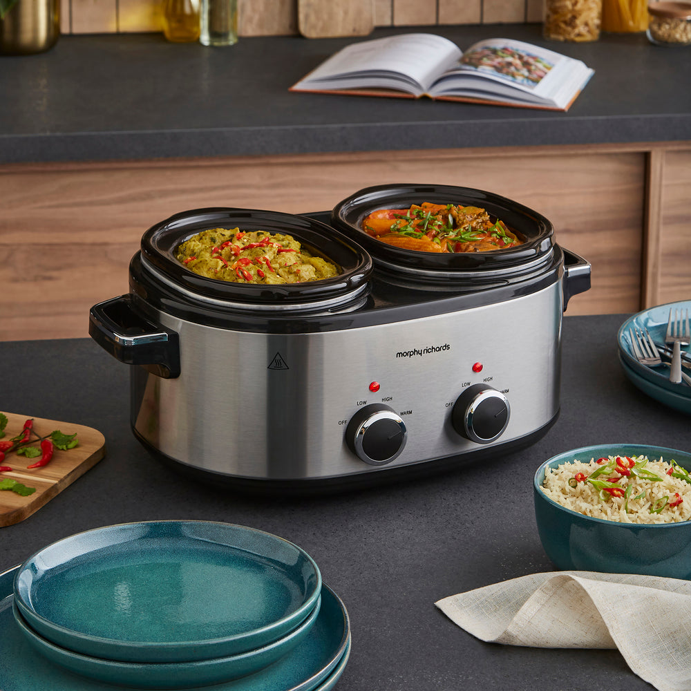 2 pot slow cooker with curry 
