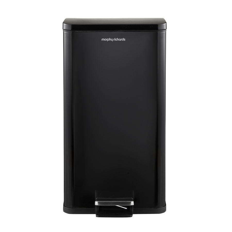 Black 30L Kitchen Pedal Bin 